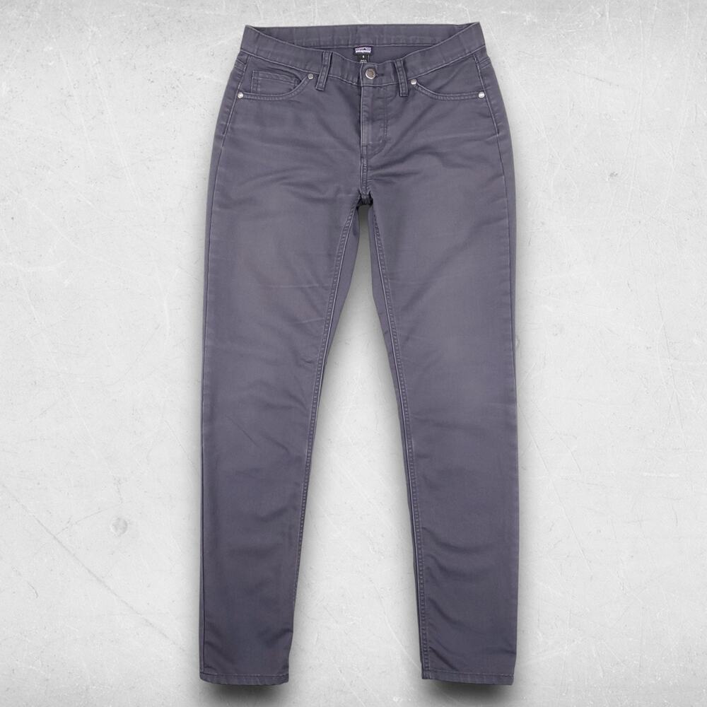 Patagonia Chino Pants Womens 8 Gray Tapered Leg Organic Cotton Blend Sustainable